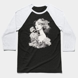 Asian Lady Baseball T-Shirt